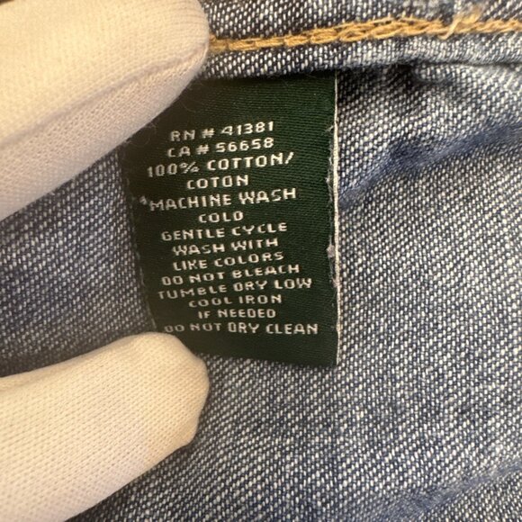 Ralph Lauren Denim Tunic Dress With Lace-Up Front & Pockets size XL - Picture 8 of 11